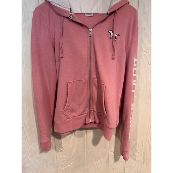 PINK Victoria's Secret Tops - COPY - Victoria’s Secret PINK Hoodie S Pink White